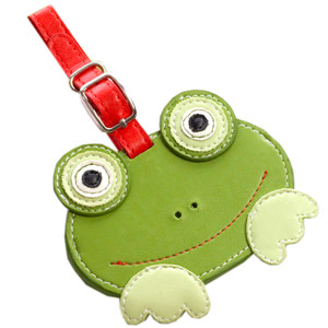frog luggage tag