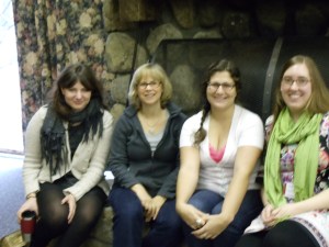 Fabulous editors/presenters-- Mallory Kass, Scholastic; Kathy Dawson, Kathy Dawson Books; Aubrey Poole, Sourcebooks; Katherine Jacobs, Roaring Book Press